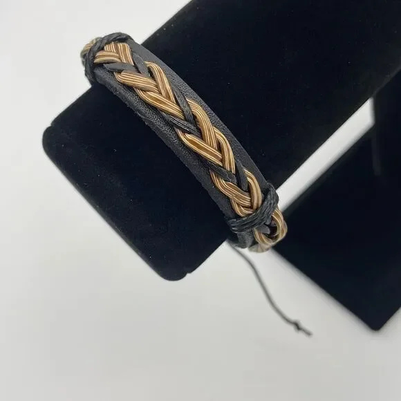 𝅺MEN'S VEGAN Leather Braided Bracelet