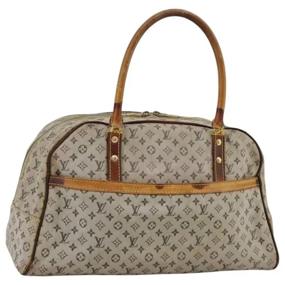 LOUIS VUITTON Monogram mini Marie Hand Bag Blue M92003 LV Auth bs20671
