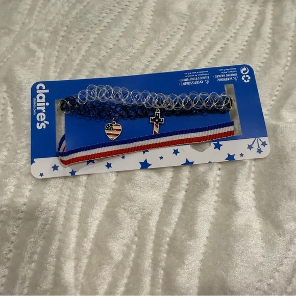 10 for $10 Claire's Patriotic choker set