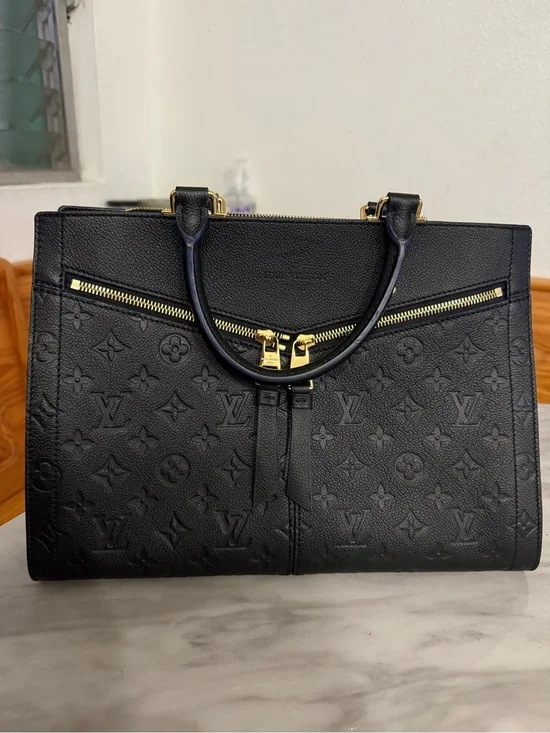 Louis Vuitton Three MM M54273 Monogram Empreinte Noir Tote Shoulder Bag Ladies