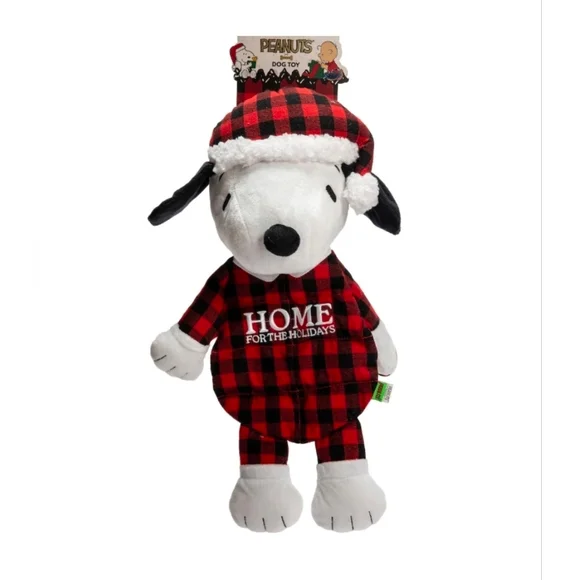 Peanuts Snoopy Christmas Dog Toy Home For Holidays NWT