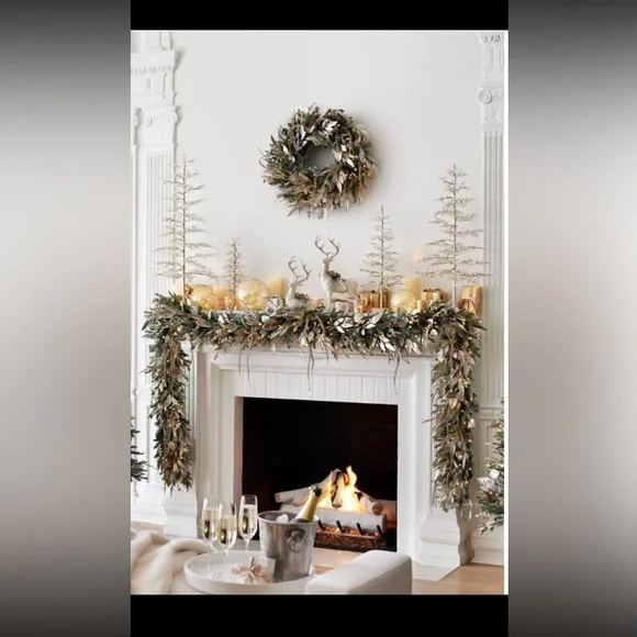 Balsam Hill  NEW champagne & Crystal Garland