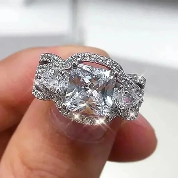 🌸Gorgeous Square Princess CutZircon Multi Layer Stackable Dainty Ring,UNVN12276