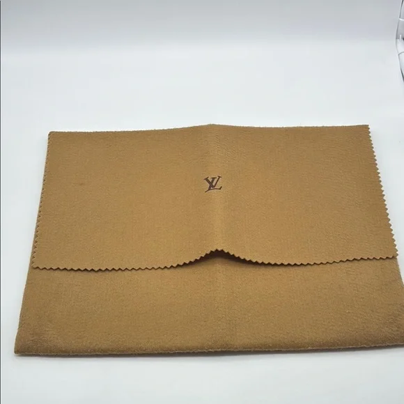 Louis Vuitton vintage logo Camel Felt dust bag