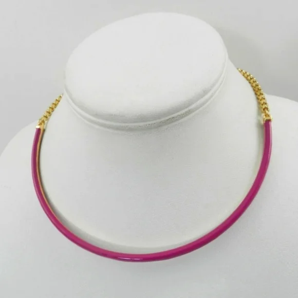 Girls Pink Choker Necklace with Extender