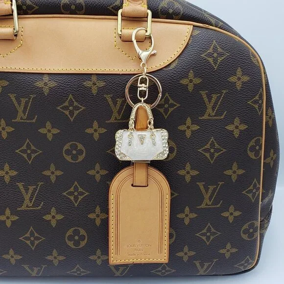 Authentic Louis Vuitton Luggage tag with Unbranded Keycharm