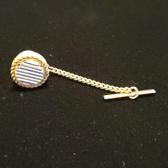 2/$25 Vintage Blue and White Tie Pin