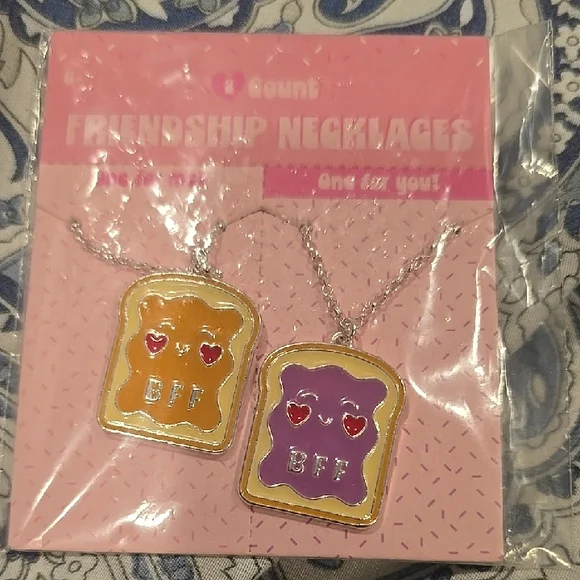 ❤️10/$20 New Peanut Butter Jelly Friendship Necklaces Valentines Day