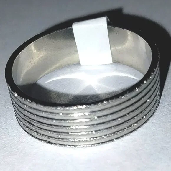 Stainless steel wide band hypoallergenic nickel free Men's ring sz 10