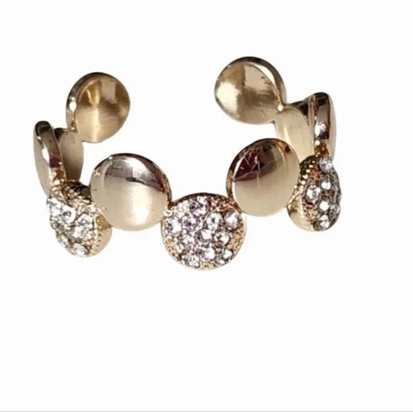 Marlyn Schiff Disc Pavé Adjustable Ring
