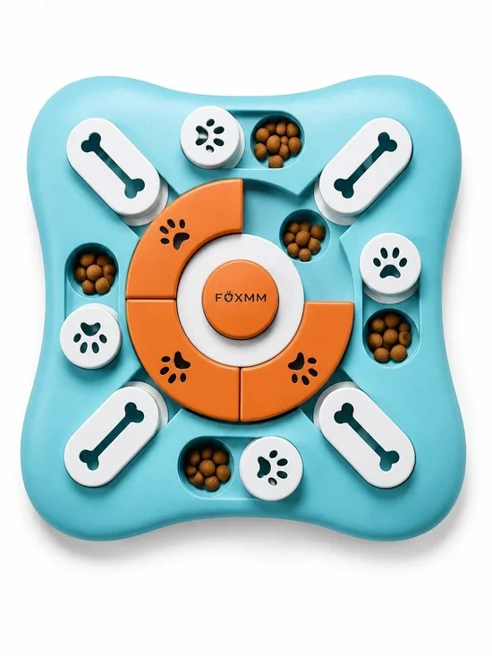 FOXMM Interactive Dog Puzzle Toy Treat Dispenser IQ Training Slow Feeder 10”