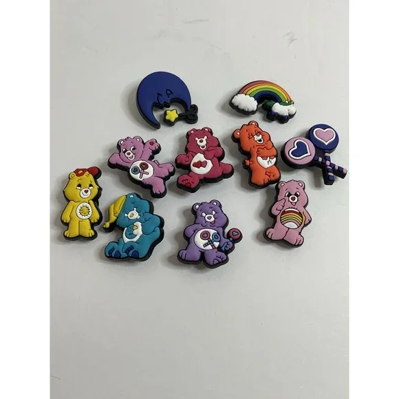 Care Bear Style Crocs Charms Shoe Jewelry Lot Of 10 New  Rainbow