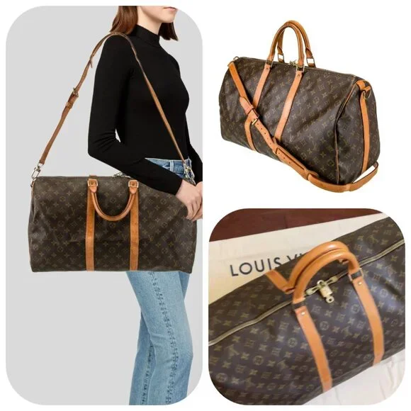 Louis Vuitton Keepall 50 Bandouliere Monogram Travel Bag