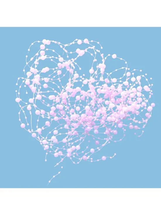 Pink Beaded Garland Table Spray Wire String Beads