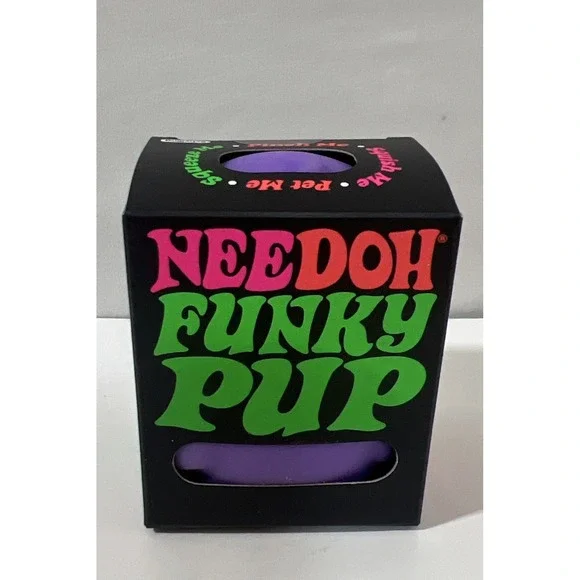 Authentic NEEDOH Funky Pup Puppy DOG Nee Doh Stress Ball SQUISHY Fidget Purple