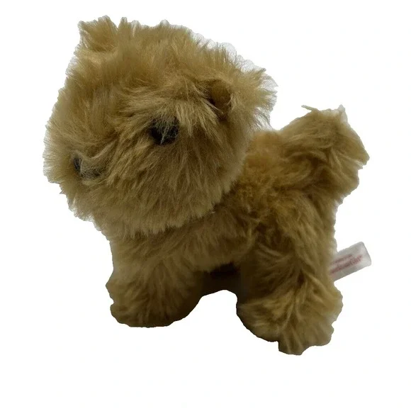 American Girl Doll Terrier Puppy Julies Dog Plush Pet Leash Tan Retired