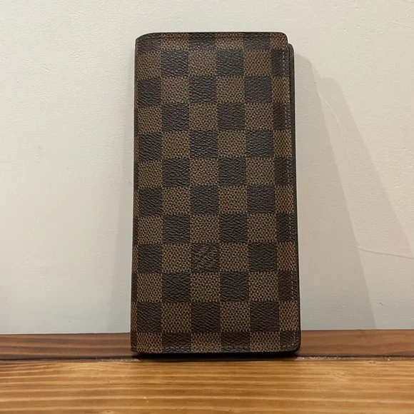 Louis Vuitton Damier Ebene Brazza Long Bifold Wallet