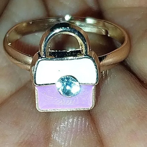 Super cute girls jeweled adjustable ring