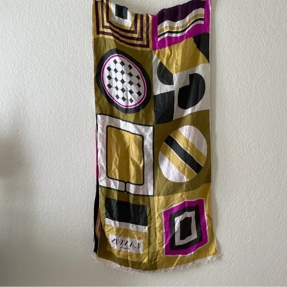 Lanvin long silk printed scarf