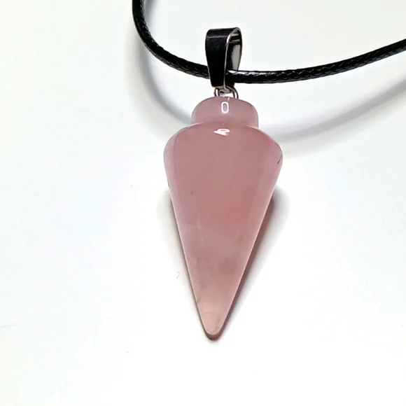 Quartz RoseCrystal Pendulum Pendant