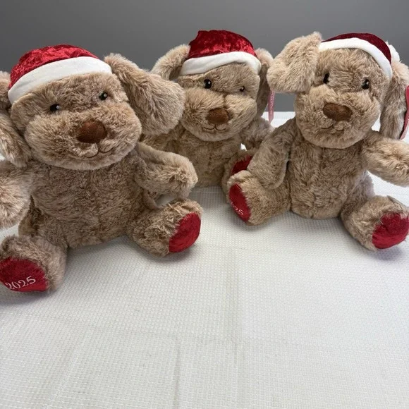 Lot‎ Of 3 2025 Petsmart Dog Toy Stuffed Santa Chance Squeaky Chew Plush 11