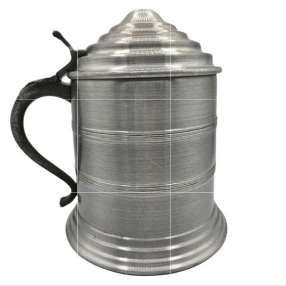Vintage Pewtertone Ice Bucket  Beer Stein Barware Tankard Antique Serve 11