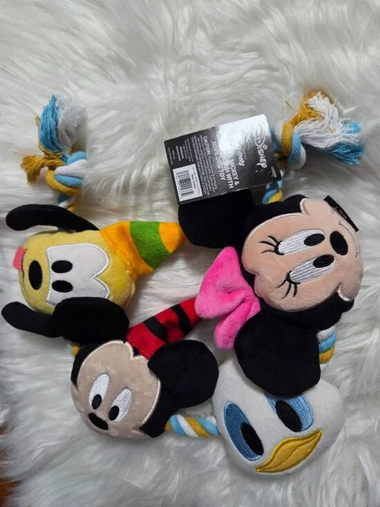 Chewy x Disney Birthday Mickey & Friends Plush Rope Dog Toy