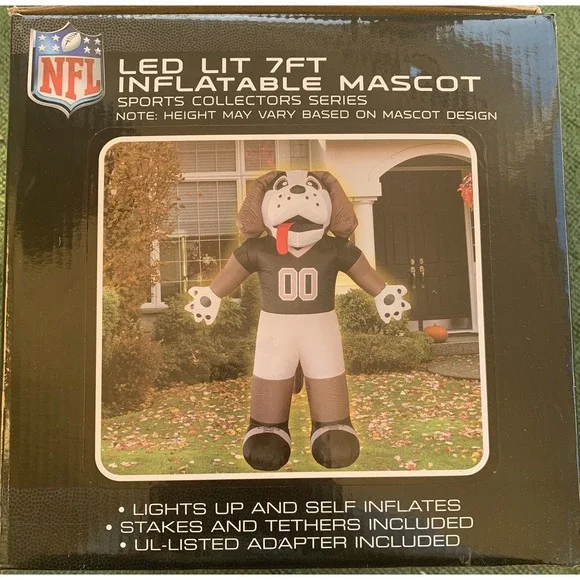 NFL NEW ORLEANS SAINTS‎ GUMBO DOG MASCOT 7FT LED LIT INFLATABLE NIB