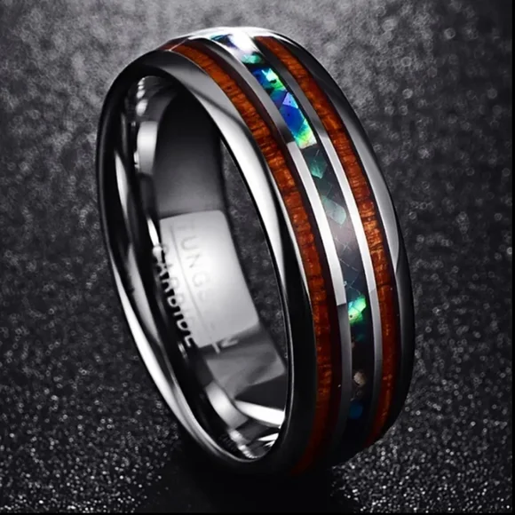Tungsten Steel Band Mens Ring