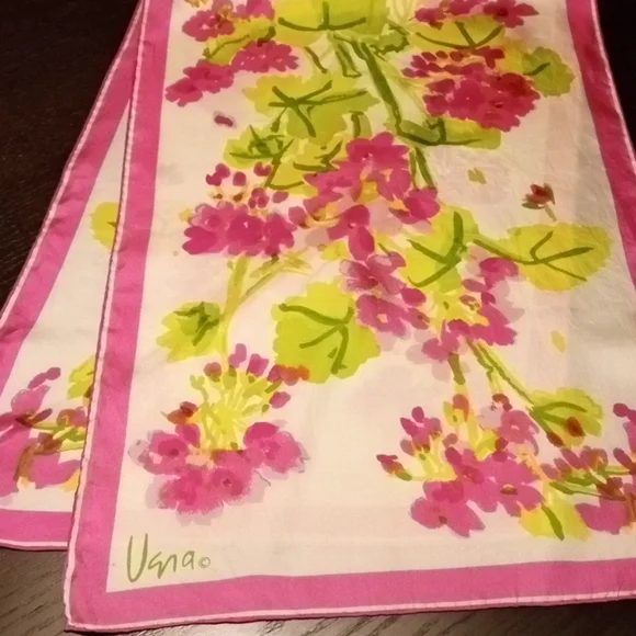Vera Bradley Pink Floral Silk Scarf