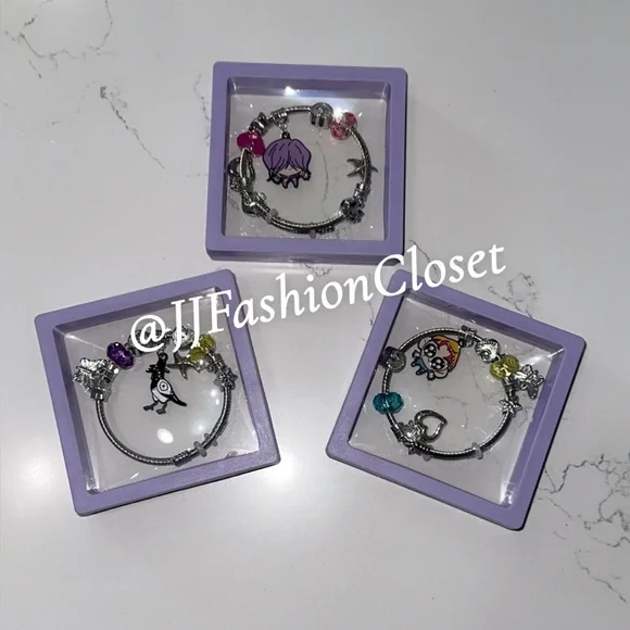 K-Pop Demon Hunters Ajustable Bracelet Set with Colorful Charms