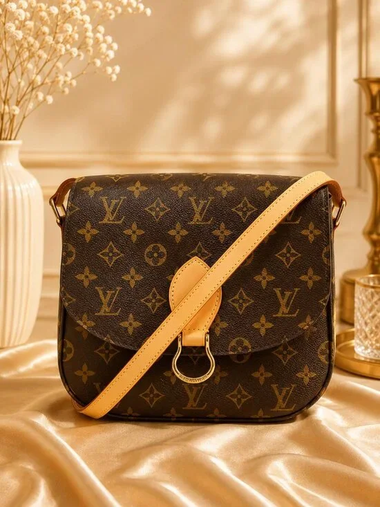 Authentic Louis Vuitton Saint Cloud GM Monogram Canvas Crossbody Shoulder Bag