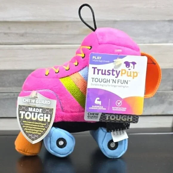 TrustyPup Roller Skate-Retro Madness Dog Toy | Pink