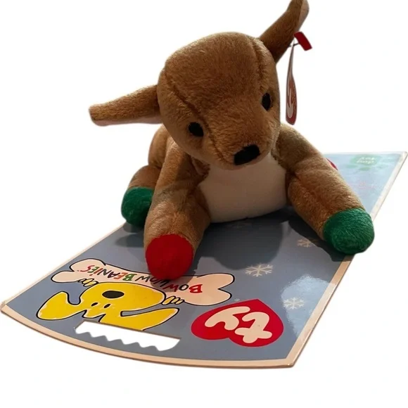 Ty Bow Wow Dog Toy: Reindeer NWT