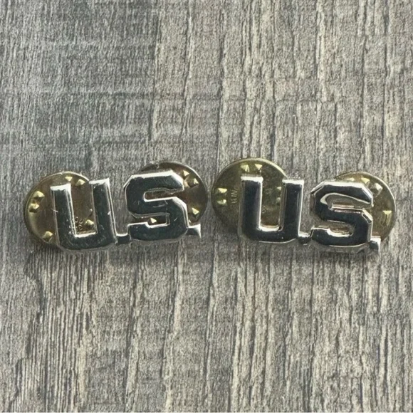 Vintage Military United States Air Force USAF “US” Enlisted & Officer Lapel Pins