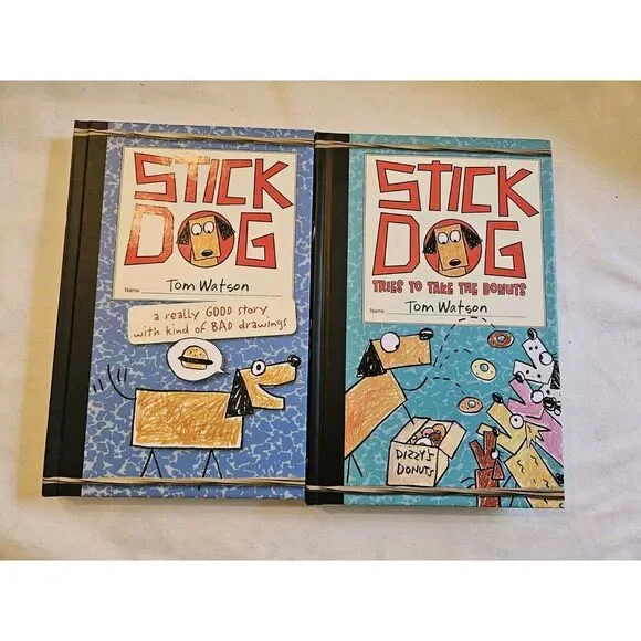 Stick Dog By Tom Watson Lot Of 2‎ Hard Bound VG Condition Harper Collins Books