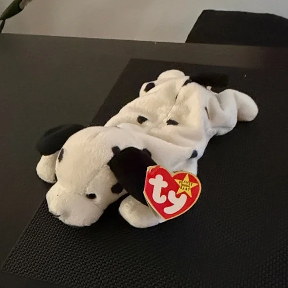 Ty Beanie Baby Dalmatian Plush - Black and White