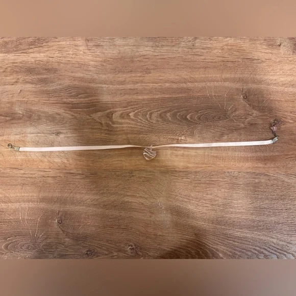 Light pink Y2K inspired heart necklace on cord​