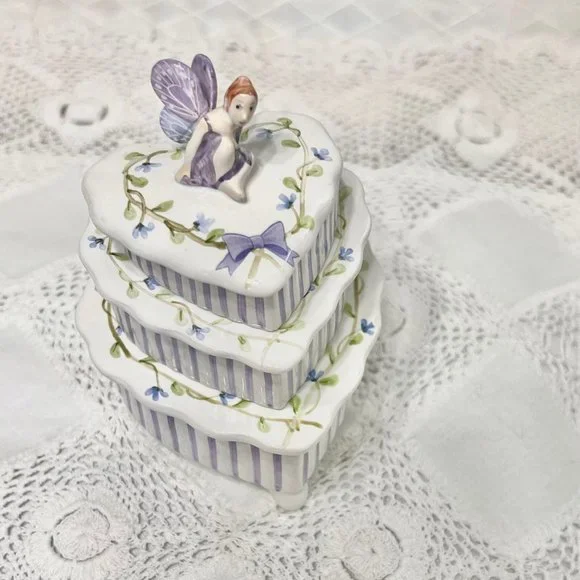 Vintage KHIM Porcelain Trinket Box Jewlery Box