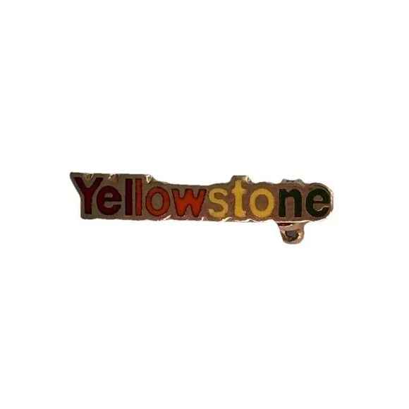 Yellowstone National Park Rainbow Pride Lapel Pin Wyoming LGBTQ+ Gold