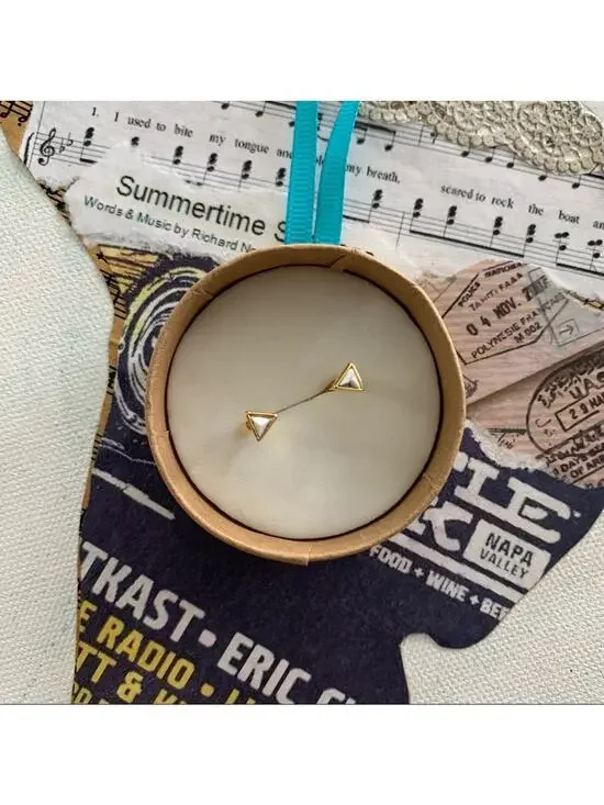 Shiraleah | Ophelia Gold Tone & White Marbled Adjustable Size 7 Ring