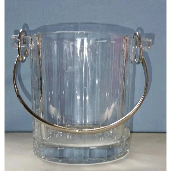 Vintage Italian Mid Century Modern Crystal Ice Bucket