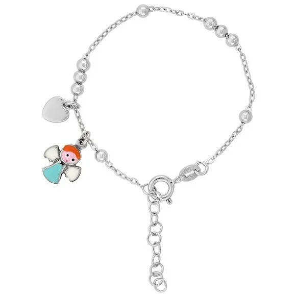 Sterling Silver Baby beaded Angel Bracelet