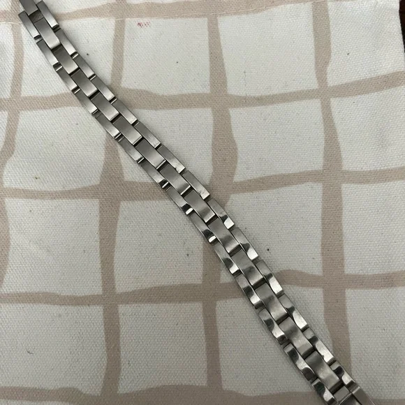 Silver Stainless Steel Men's Bracelet