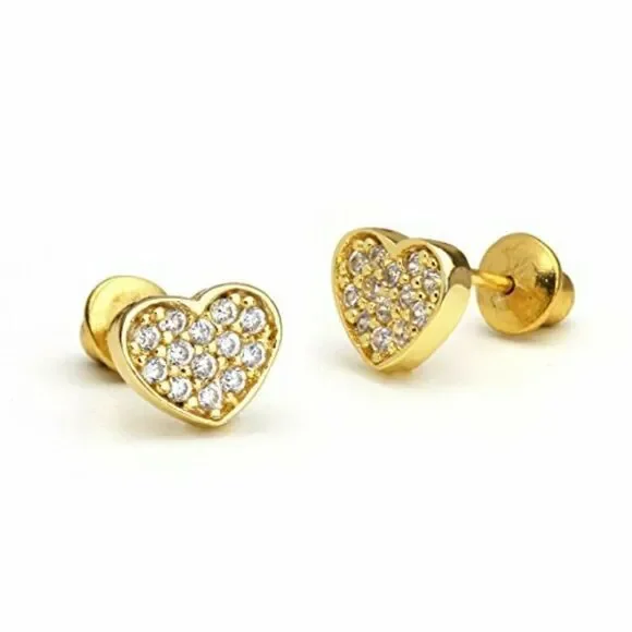 New  gold plated Heart Earrings