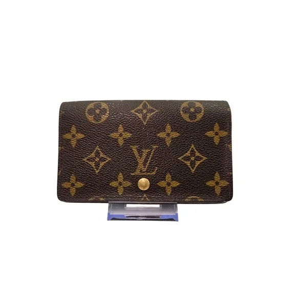 Louis Vuitton‎ Monogram Canvas Small Wallet Snap Closure Authentic
