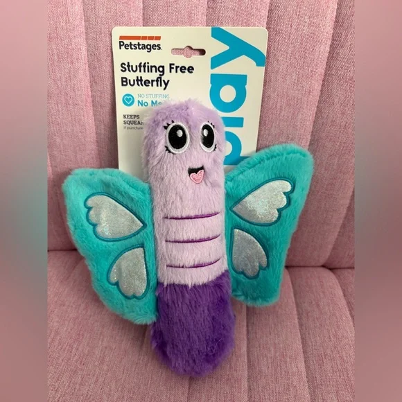 Petstages Stuffing Free Butterfly Dog Toy