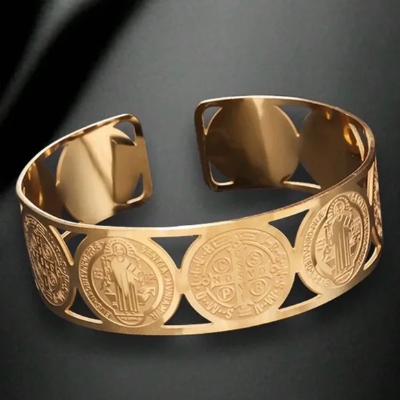 Gold-Tone Men's Cuff Bracelet