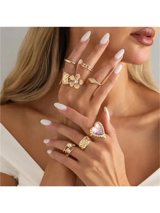 Stackable Gold Rings Set