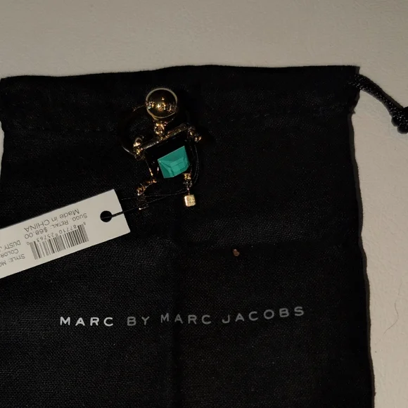 Marc By Marc Jacobs Dangling Charm Teal Ring Sz 7 NWT